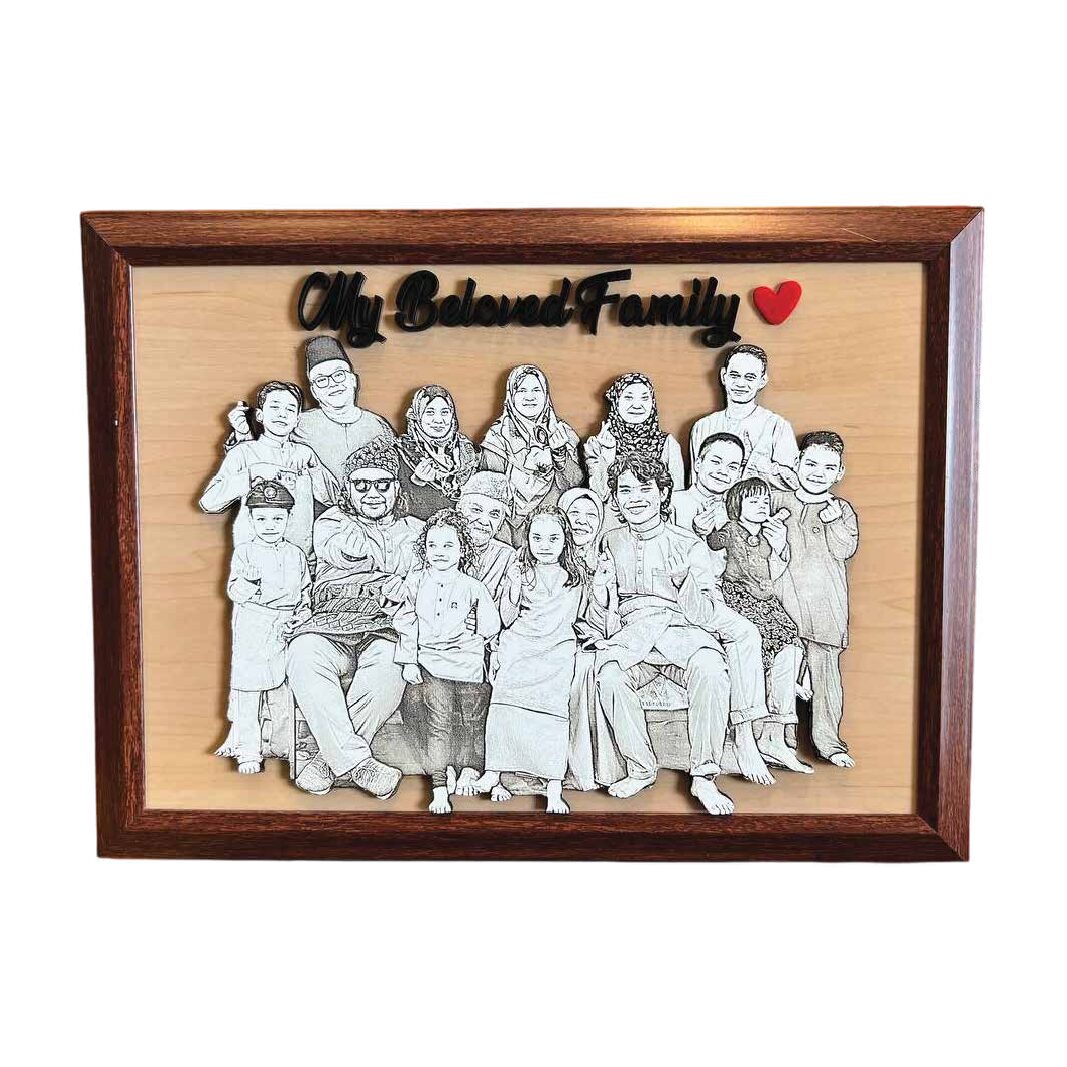 Home Ukiran Portrait (Double Layer)